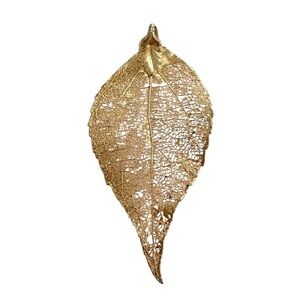 Vintage Gold Dipped Leaf Pendant